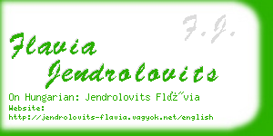 flavia jendrolovits business card